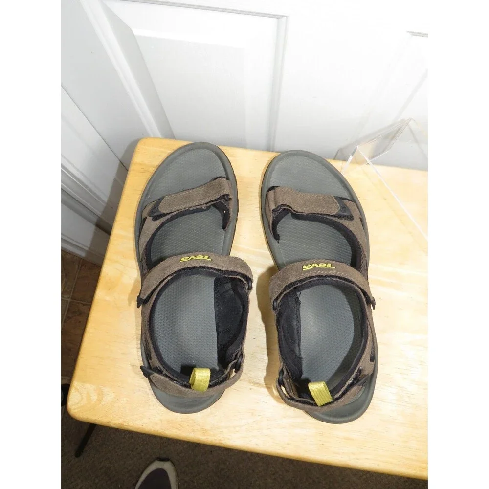 Teva Katavi Sandals Brown Leather Hiking Sport Adjustable S/N 4144 Men's Size 11